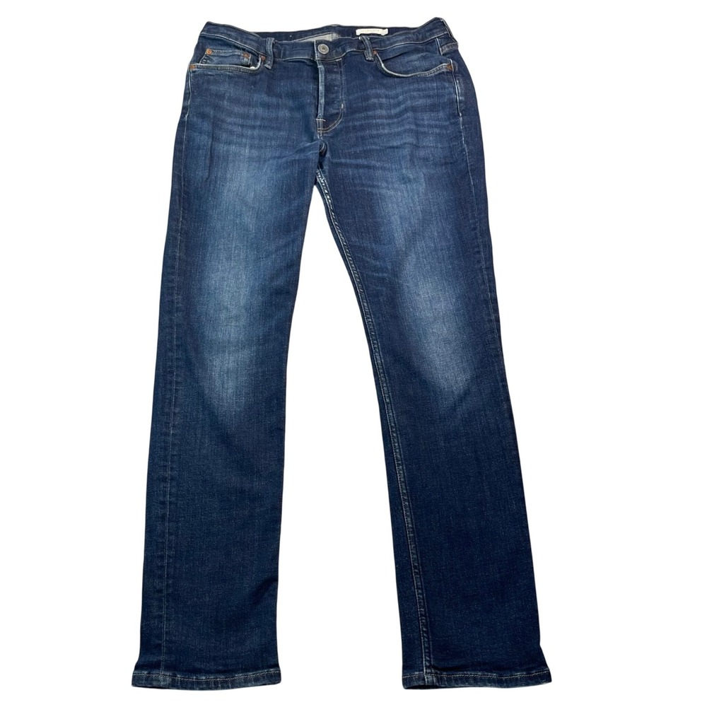Allsaints Rex Jeans Men's SZ 34, button fly, made in Turkey, blue jeans